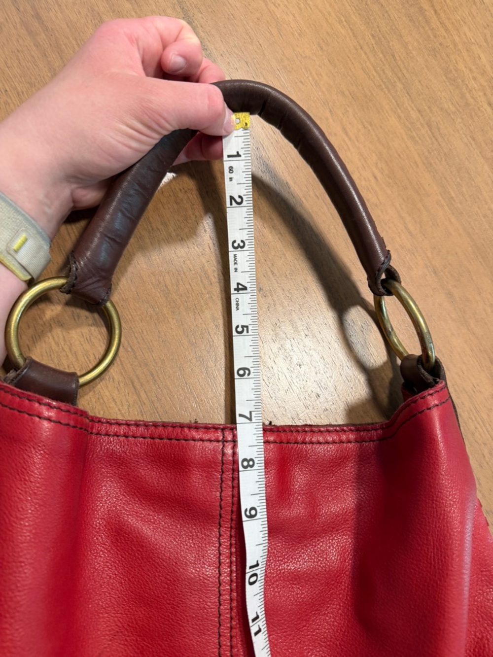 Lucky brand - Whipstitch Red hobo purse - Picture 9 of 16